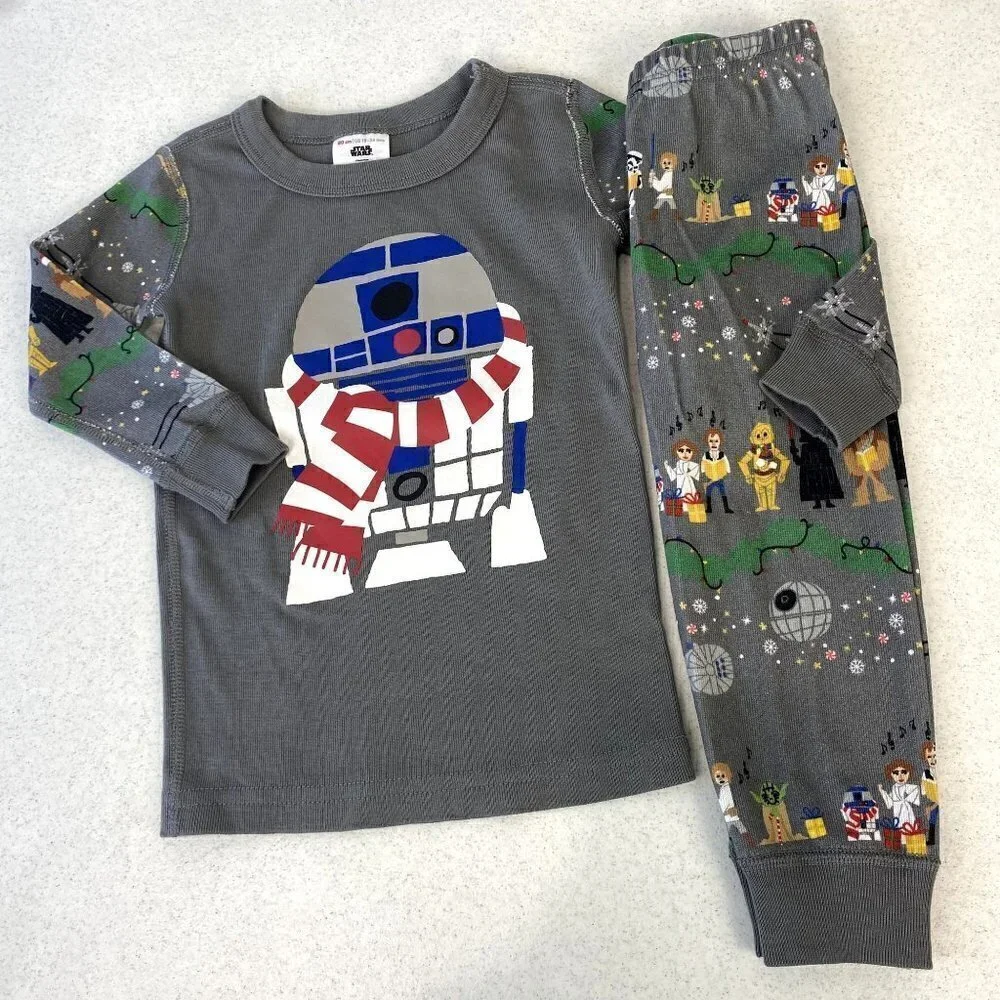 Hanna Andersson Star Wars Christmas Long John Pajamas 18-24M
